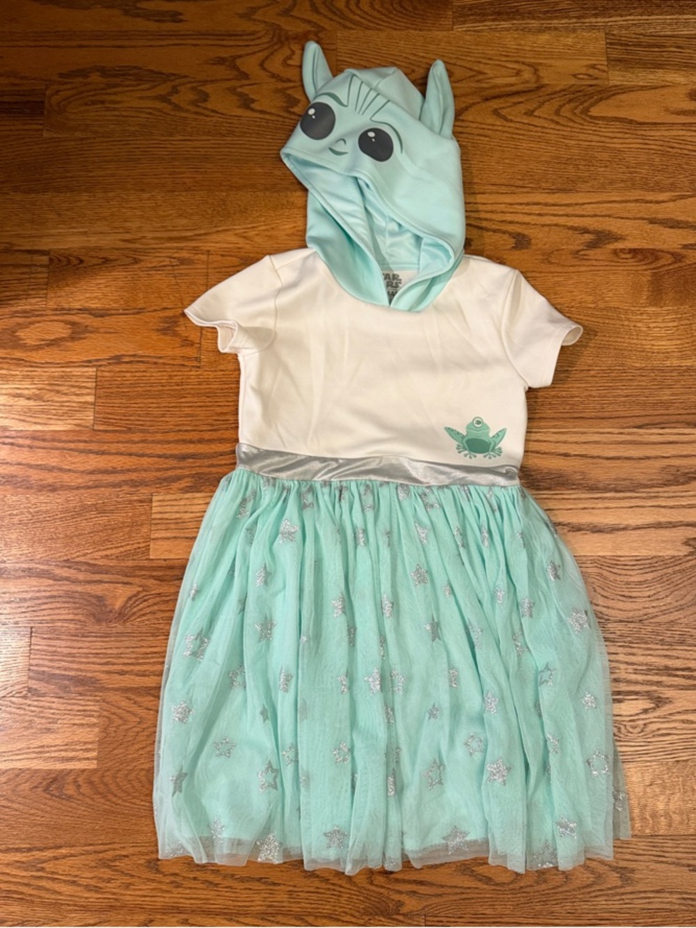 Girls Mint Green Hooded Grogu Star Wars Tutu Costume Dress